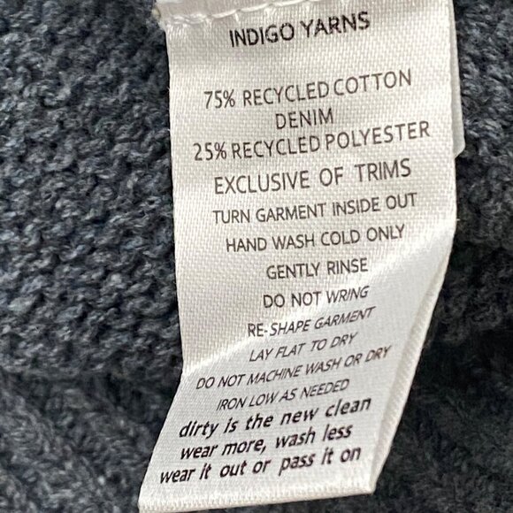 Toad&Co Recycled Denim Pullover Sweater women’s XS outdoor minimalist sustainabl - Picture 5 of 9
